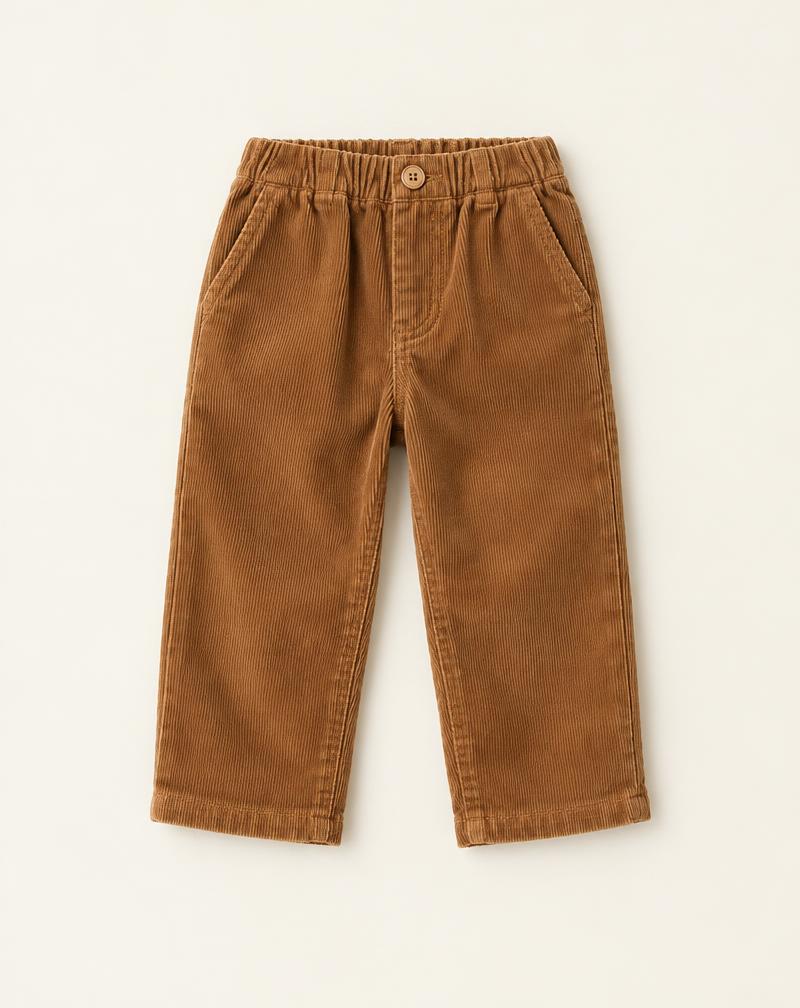 Mini corduroy broek in Caramel