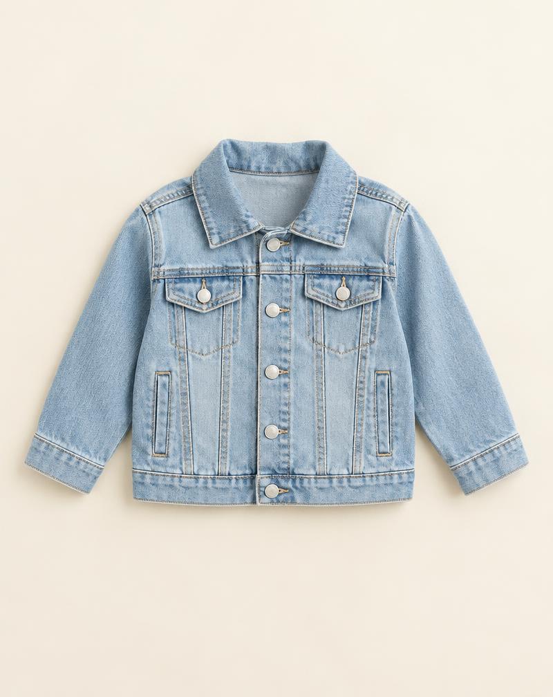 Mini denim jacket in Light blue