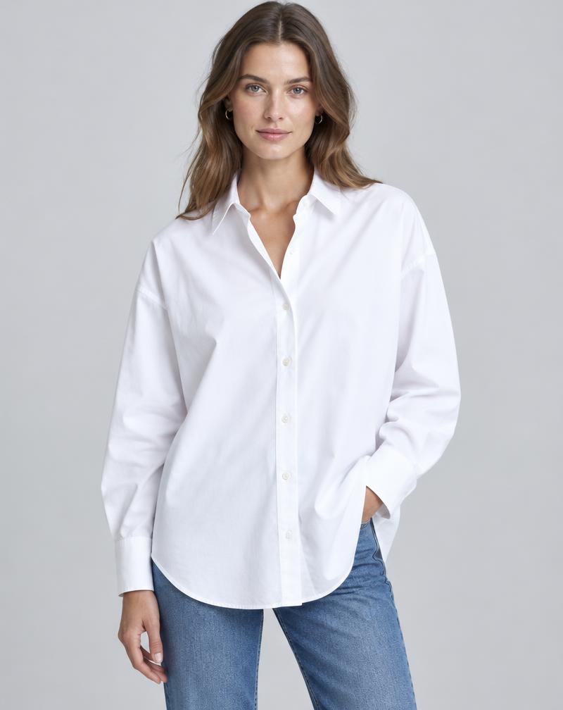 Everyday cotton shirt in White